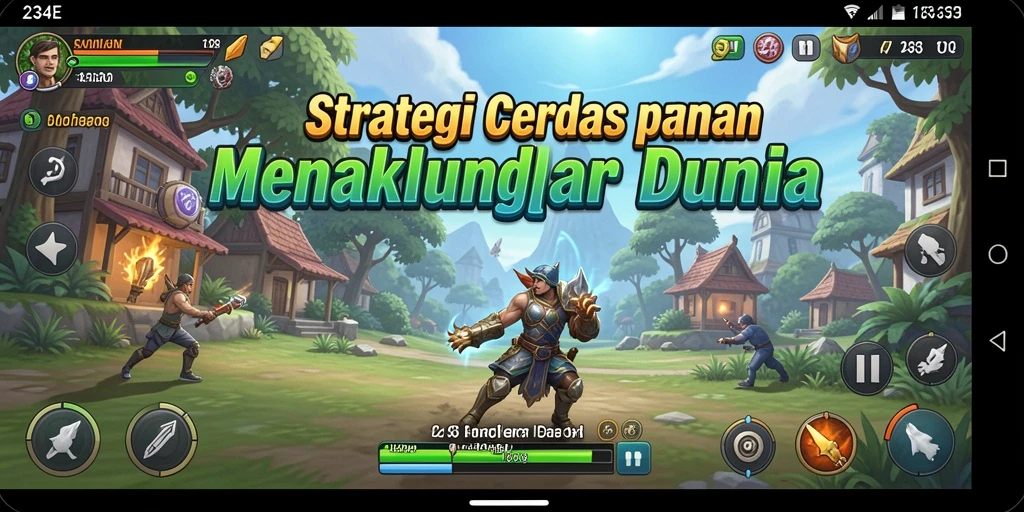 Tangkapan layar menunjukkan aksi intens dalam gameplay Strategi.