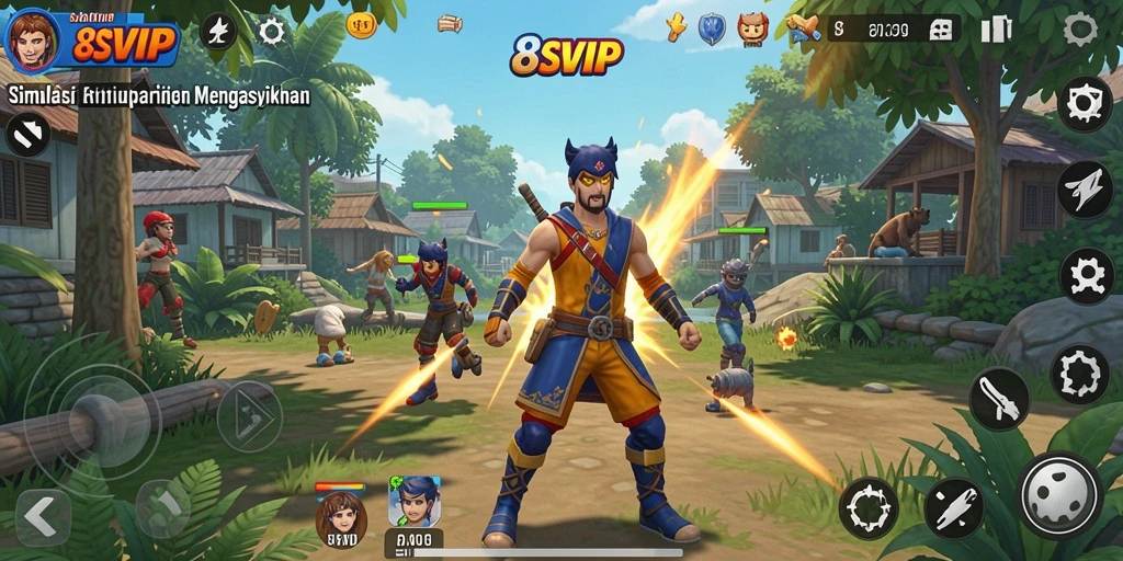 Tampilan gameplay menarik dari 8SVIP, menampilkan kehidupan virtual yang penuh warna.