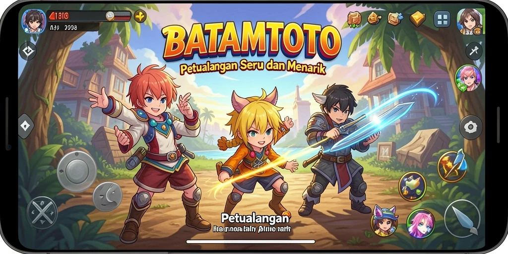Tampilan gameplay yang menampilkan aksi pertarungan karakter Anime.