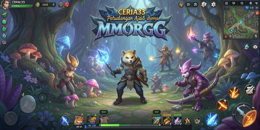 Tangkapan layar menunjukkan aksi seru dalam dunia MMORPG.