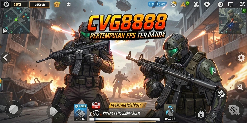 Tampilan gameplay intens dari CVG8888 dengan aksi menembak yang mendebarkan.