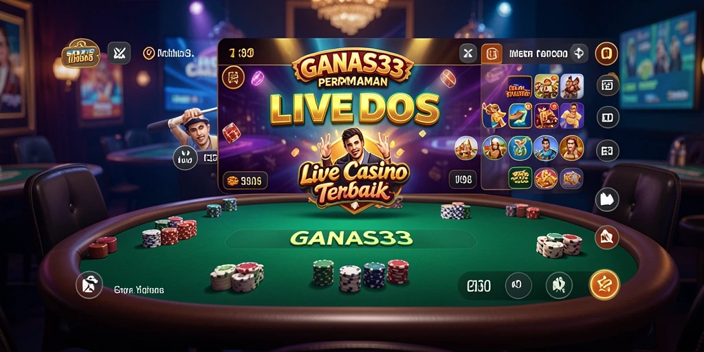 Tampilan tampak nyata dari permainan Live Casino di GANAS33.