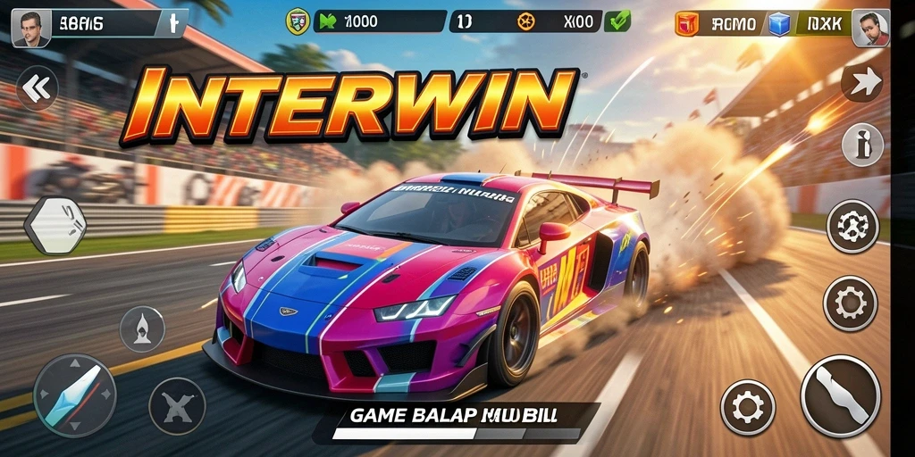 Tampilan gameplay Racing yang mendebarkan di INTERWIN
