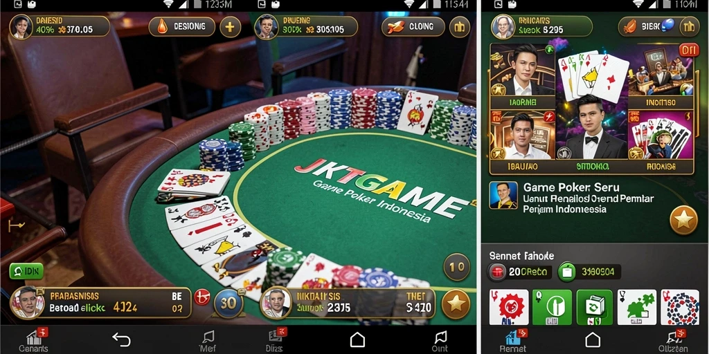 Tampilan gameplay JKTGAME dengan kartu poker yang menarik.