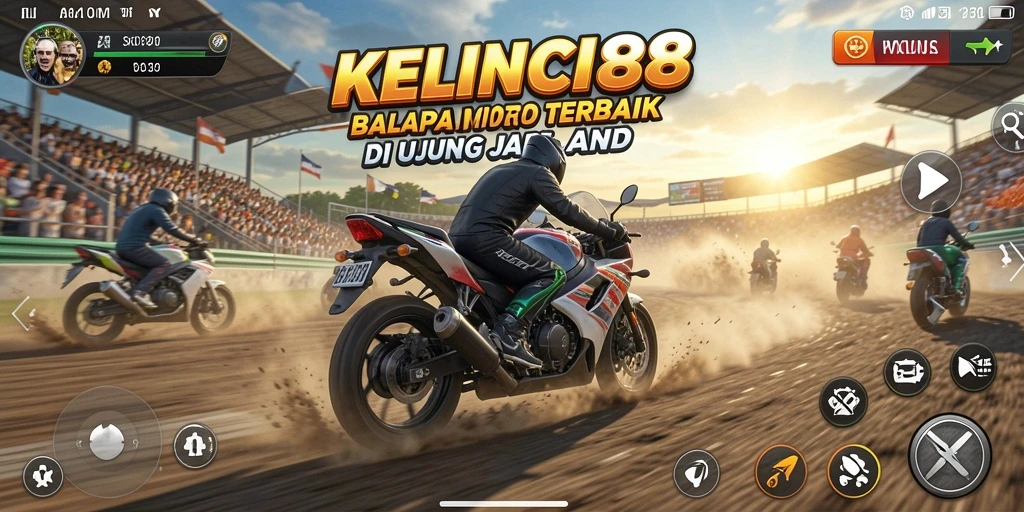 Gameplay KELINCI88 yang intens dan menegangkan di trek balapan.