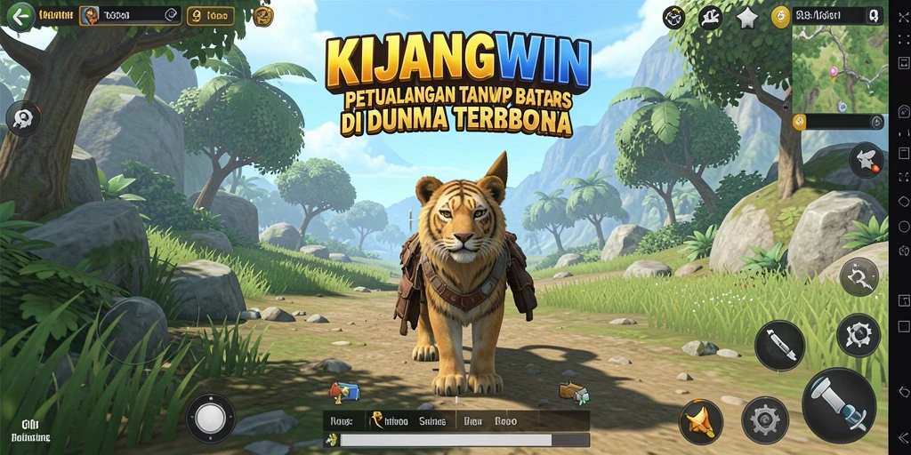 Tampilan gameplay KIJANGWIN yang menampilkan eksplorasi dunia terbuka yang menakjubkan.