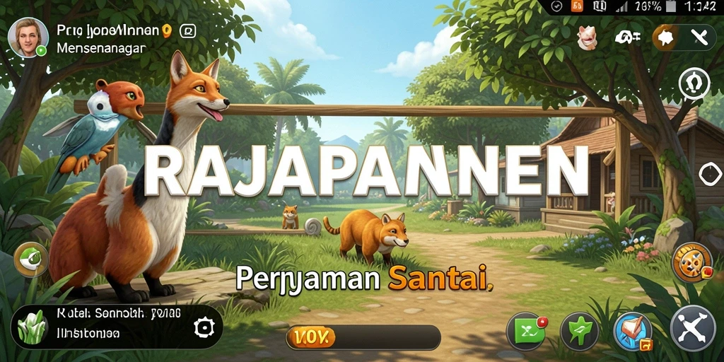 Tampilan gameplay menarik dari RAJAPANEN dengan grafik cerah.