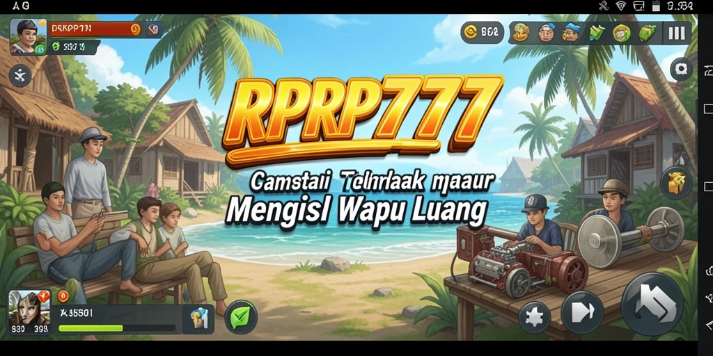 Tampilan gameplay menarik dari RPRP777 yang penuh warna.