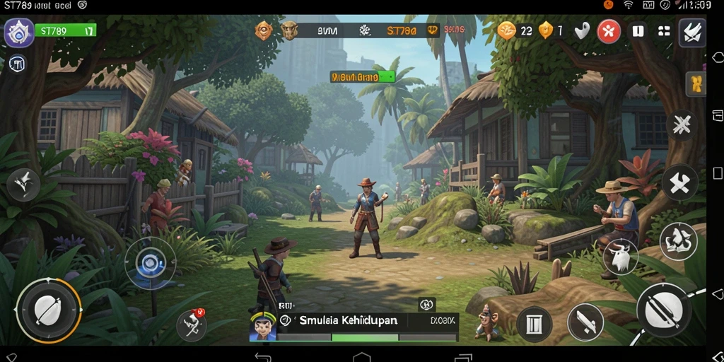 Tangkapan layar menampilkan gameplay seru dari ST789 dengan interaksi karakter.