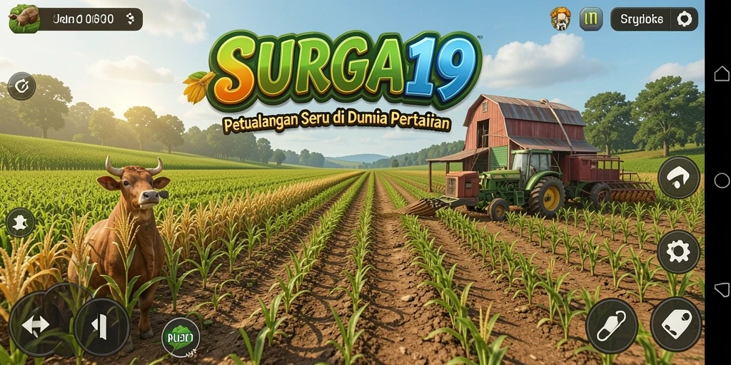 Screenshot menunjukkan aktivitas seru dalam bertani di SURGA19.