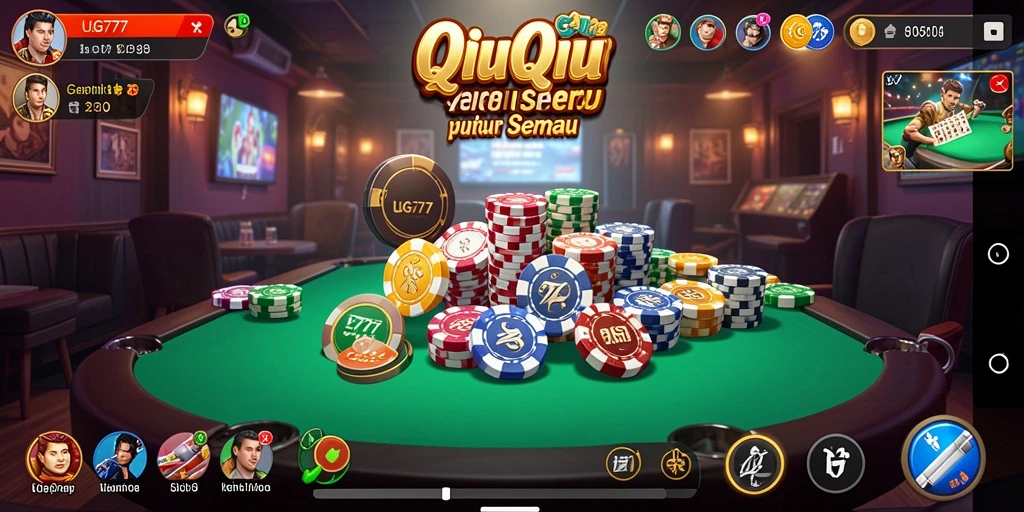 Tampilan screenshot UG777 menampilkan aksi QiuQiu yang mendebarkan.