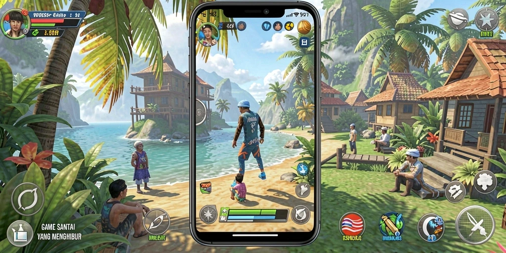 Tampilan gameplay menarik dari WDBOS dengan grafis cerah