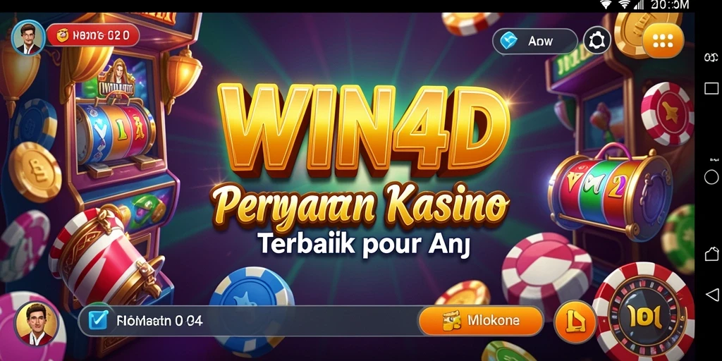 Screenshot utama gameplay Kasino di WIN4D yang menampilkan grafik menawan.