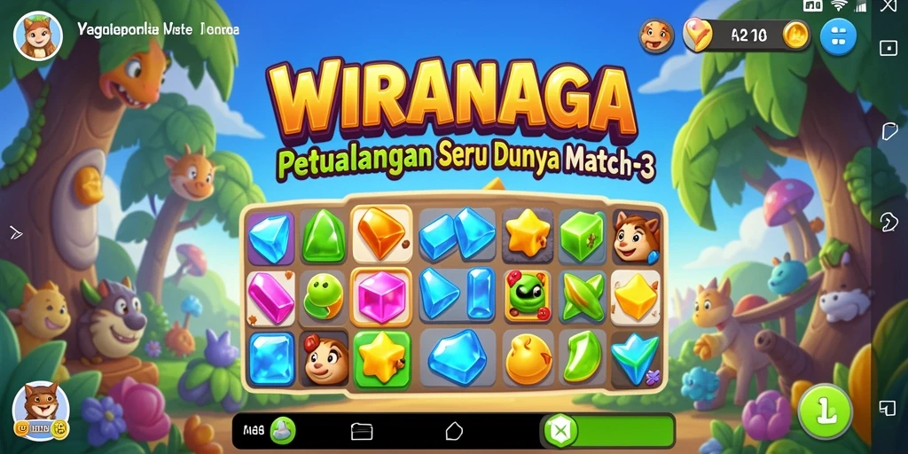 Tampilan gameplay seru dan menantang di WIRANAGA.