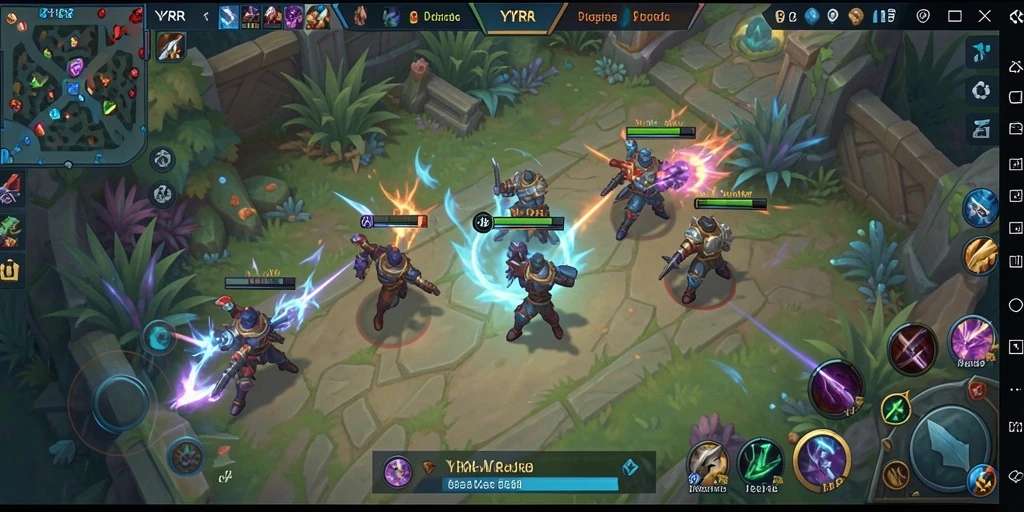 Gameplay seru di arena YYRR, pertarungan MOBA yang menegangkan.